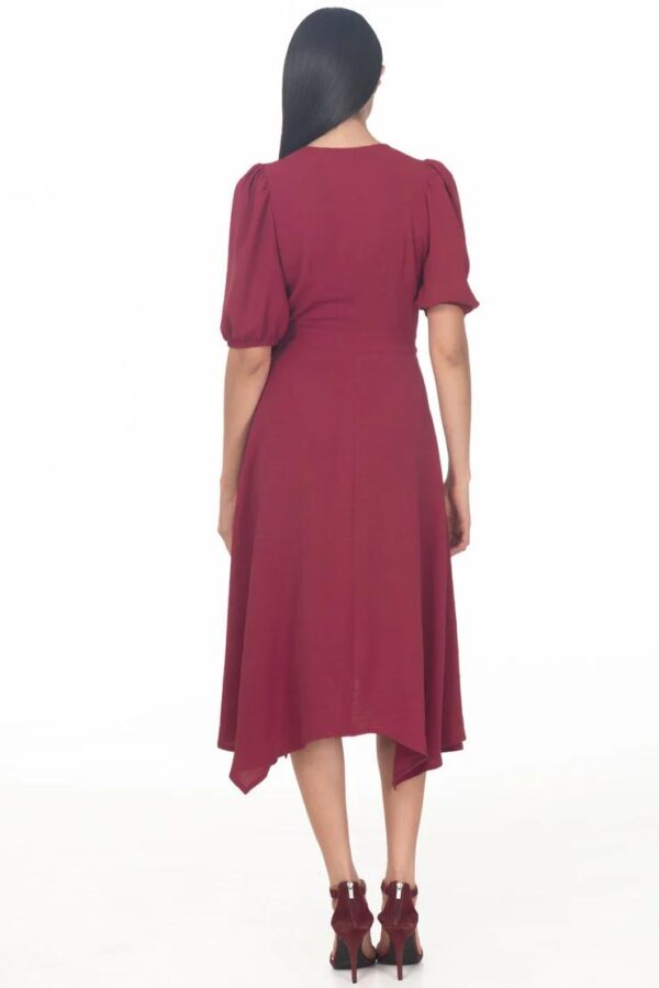 Vestido Midi Vino Sarah Bustani L00255 - Imagen 2