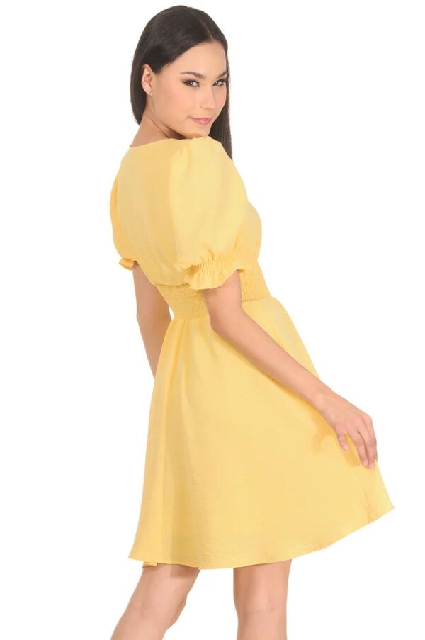 Vestido amarillo JC0698 Sarah Bustani - Imagen 2