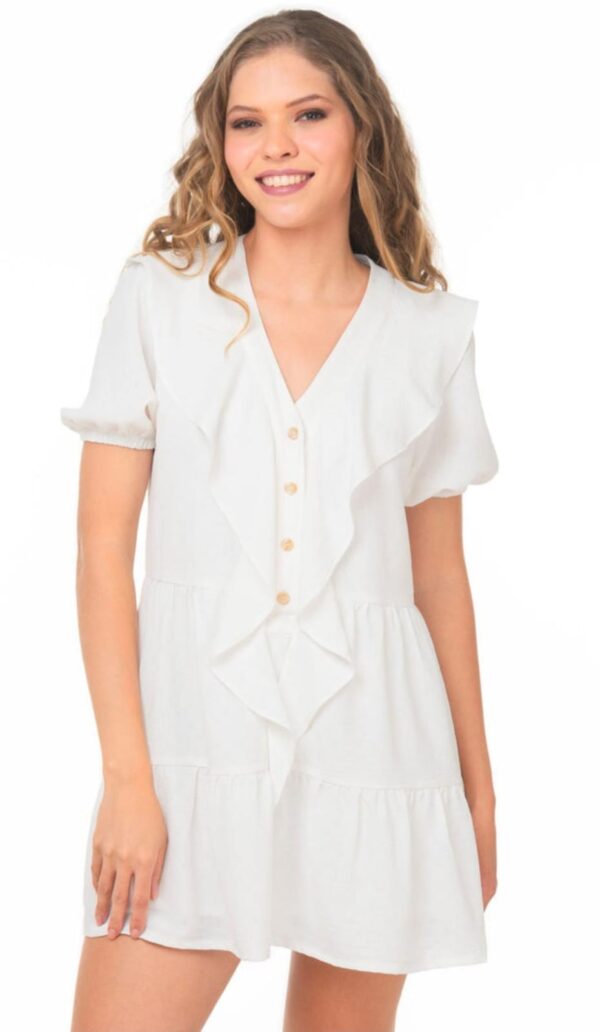 Vestido corto blanco Sarah Bustani S10564