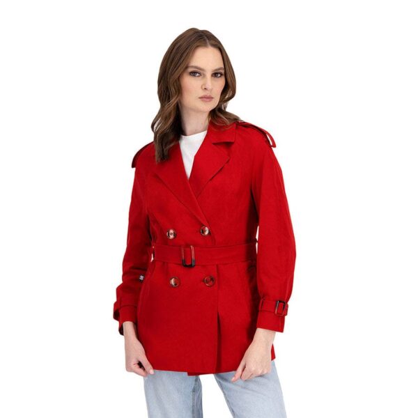 Gabardina Clásica Corta 28000119 Rojo Shyla
