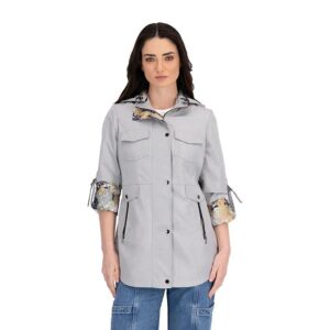 Gabardina con gorro Shyla 28980592 Gris