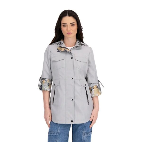 Gabardina con gorro Shyla 28980592 Gris