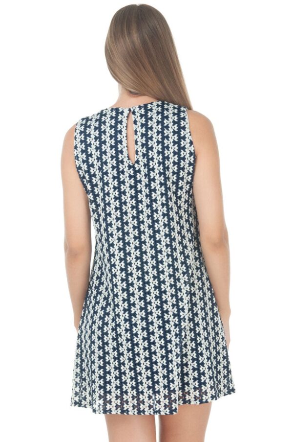 Vestido linea A JC1058 Azul Sarah Bustani - Imagen 2