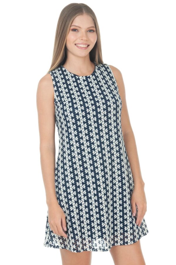 Vestido linea A JC1058 Azul Sarah Bustani