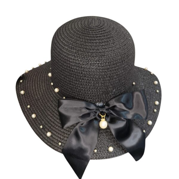 Sombrero Mediano Con Moño Y Perlas - Imagen 2