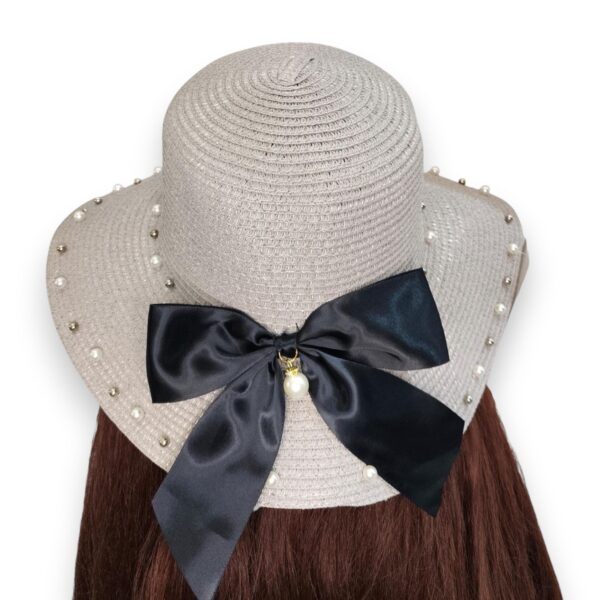 Sombrero Mediano Con Moño Y Perlas - Imagen 4