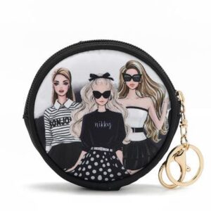 Monedero Circular con estampado Trio NK20341
