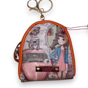 Monedero en Forma de Mochila y llavero My Life My History NK20339