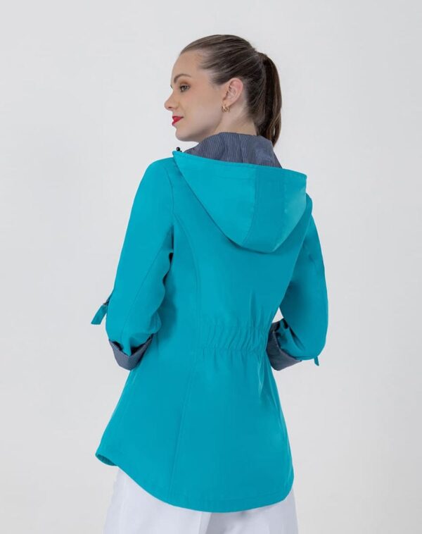 Gabardina con gorro Shyla 28980592 Turquesa - Imagen 2
