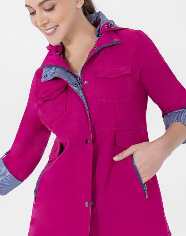 Gabardina con gorro Shyla 28980592 Rosa - Imagen 2