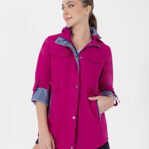 Gabardina con gorro Shyla 28980592 Rosa