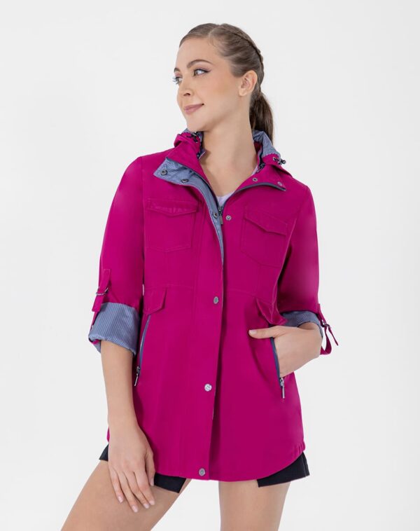 Gabardina con gorro Shyla 28980592 Rosa