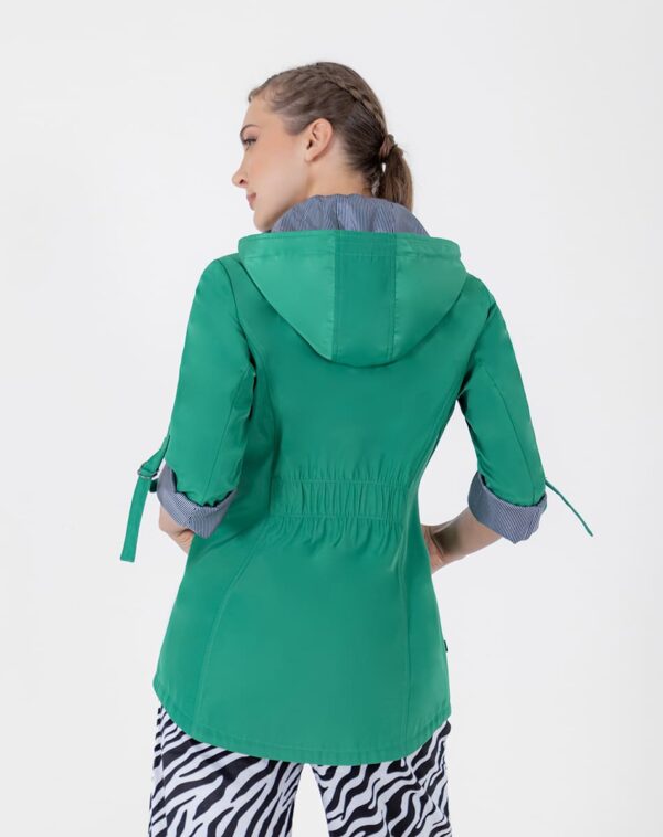 Gabardina con gorro Shyla 28980592 Verde - Imagen 2