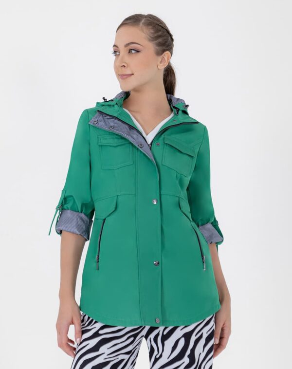 Gabardina con gorro Shyla 28980592 Verde