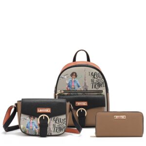 Set Mochila 3pz NK12373 I live To Travel