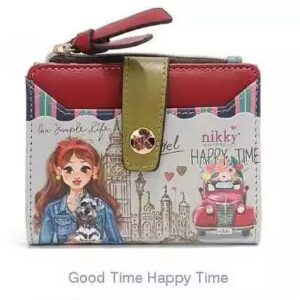 Billetera Plegable Con Monedero NK22602 Good Time
