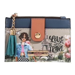 Tarjetero Monedero Minimalista NK22516 I Live To Travel