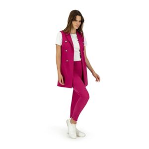 Chaleco Largo con solapa 22020017 Shyla magenta