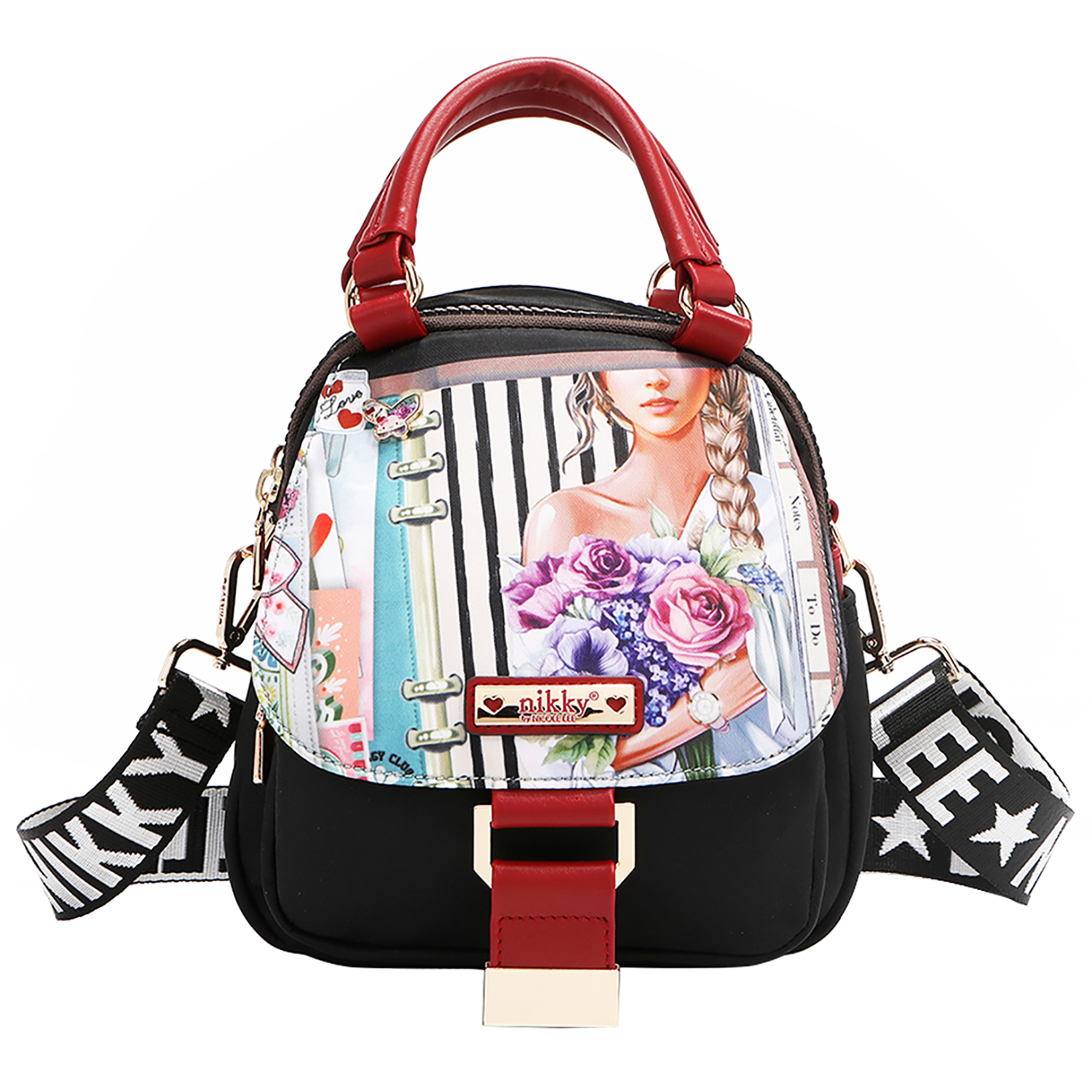 Bolso de mano / Mochila Convertible NK12712N Nostalgia Nikky By Nicole Lee