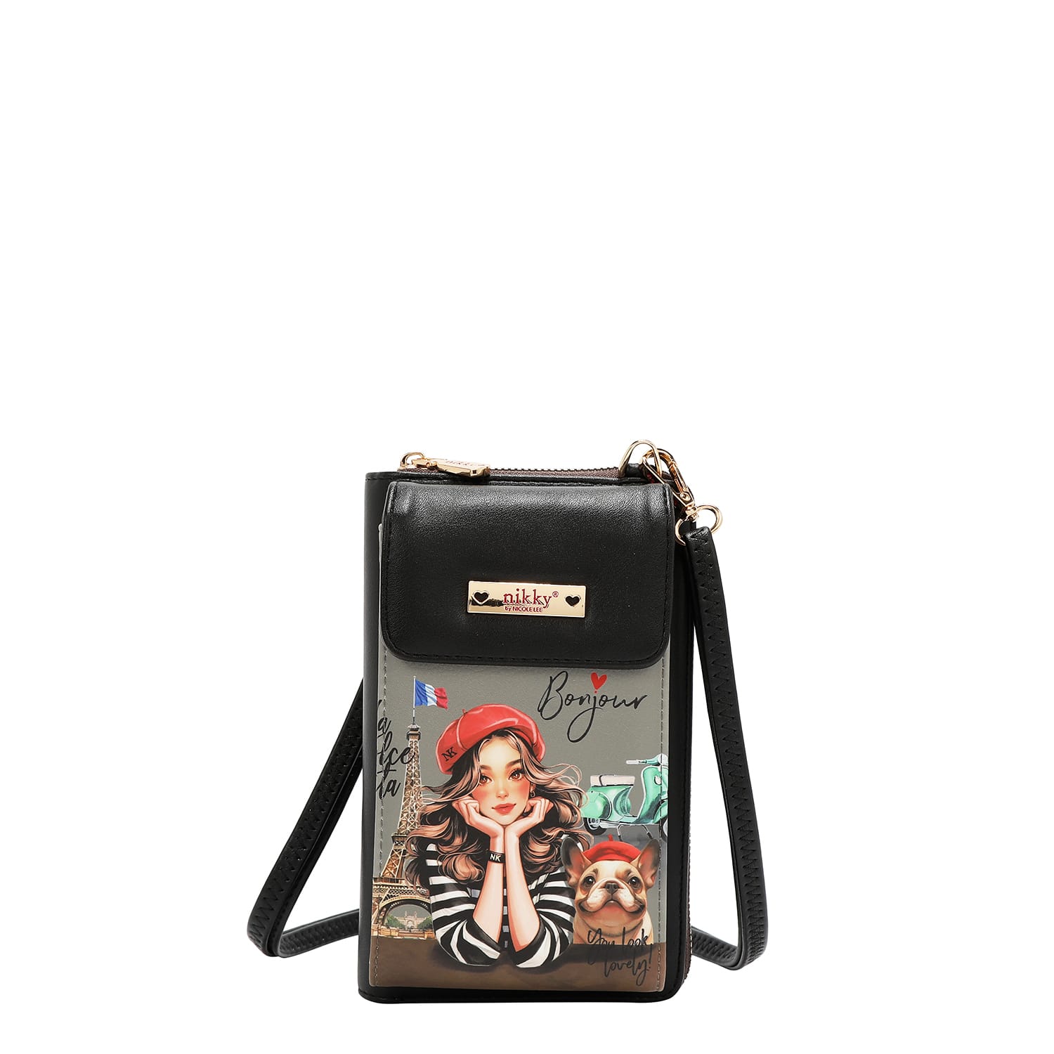Bolso Cruzado para Teléfono con Cartera NK24002 Eiffel Dreams
