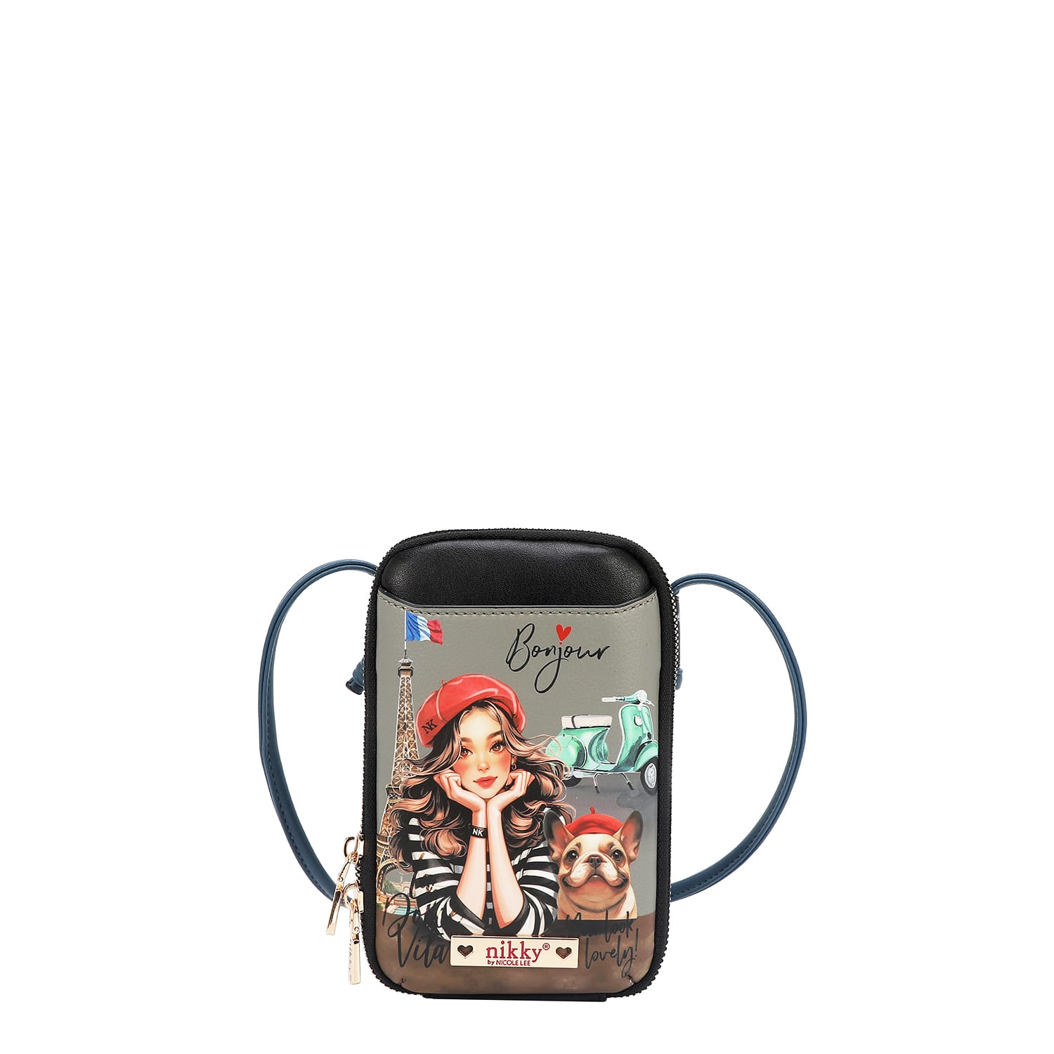 Bolso Cruzado Para Teléfono Con Cartera NK24006 Eiffel Dreams